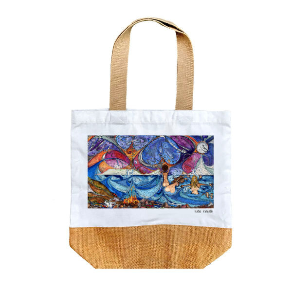 Full Moon Antics Jute Bag Thumbnail