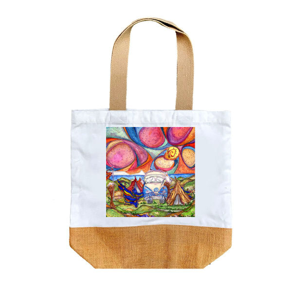 Camper Van Jute Bag Thumbnail