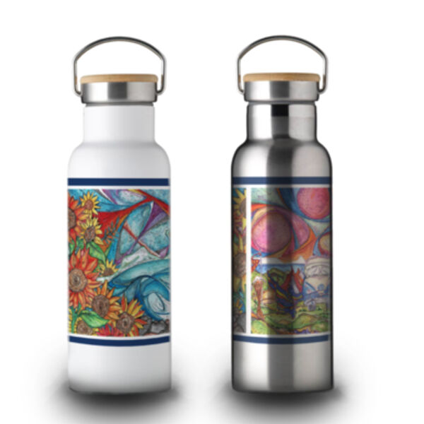 Sunflowers and Camper Van Bamboo Lid Thumbnail